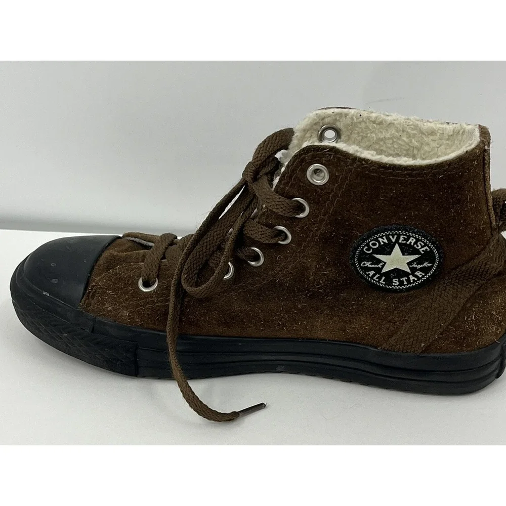 Converse Chuck Taylor All Star High Top Suede Sneakers Youth Size 3 Brown